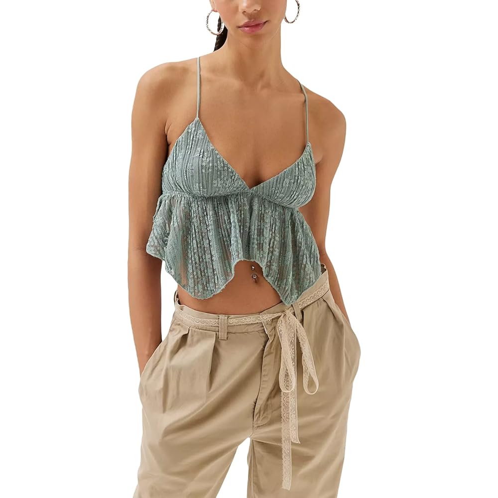 トップス HONEY MI HONEY tulle frill camisole HONEY MI HONEY tulle frill camisole